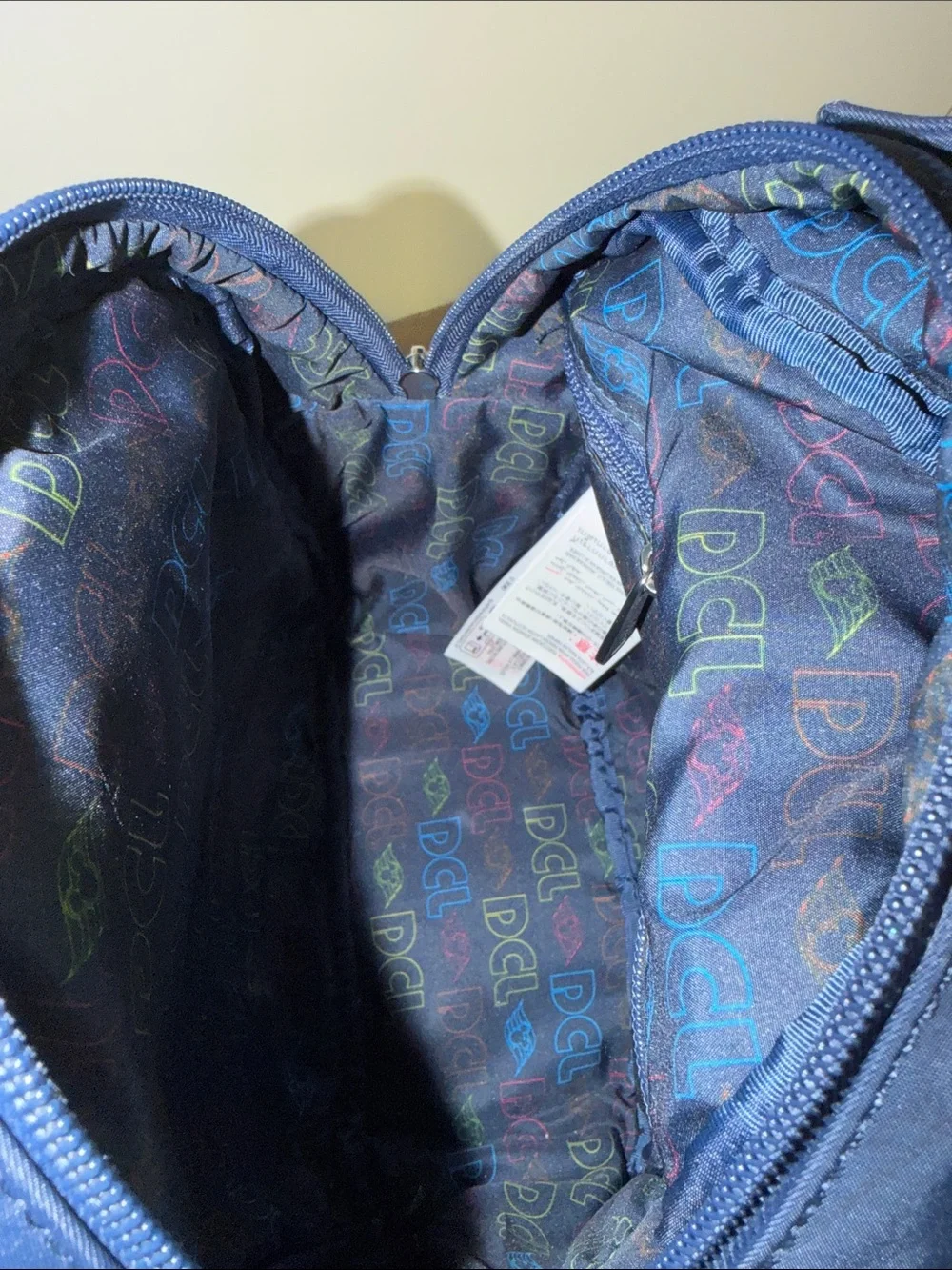 Disney Cruise Line Loungefly Small Navy Backpack Bag with Rainbow Stripes